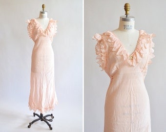 Vintage 1940s SILK slip dress