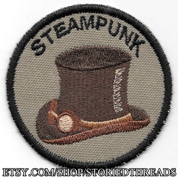 Steampunk Geek Merit Badge Patch by StoriedThreads steampunk buy now online