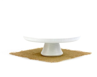 White Cake Stand, Smash Cake Stand Prop, Wooden Cake Plate / Pedestal Stand