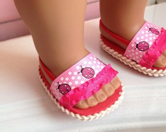 NEW! One pair of sandals, made to fit 18 inch American Girl doll