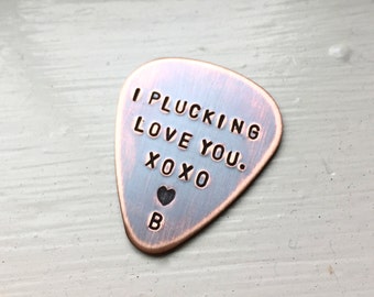Custom Guitar Pick in Copper - Anniversary, Father's Day, Valentine's Day