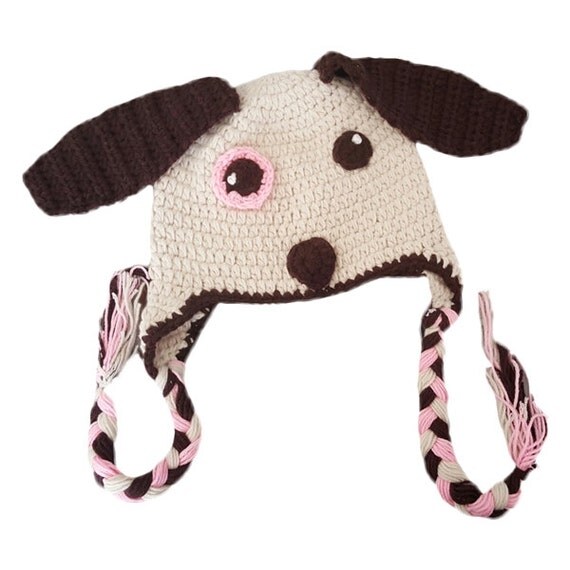 Puppy Dog Hat Girl Hat Winter Hat Toddler Hat by LittleMissPrim