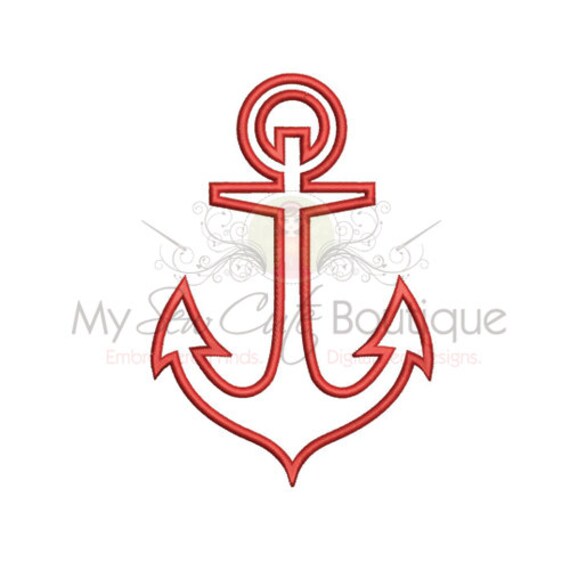 Anchor Applique Pattern 10 Sizes Instant Download