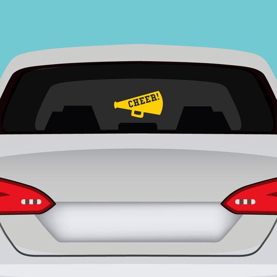 Vinyl Decal CHEER MEGAPHONE DECAL Car Decal by ShantyTownDesign