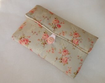 Pochette mouchoirs en tissu coton fleuri