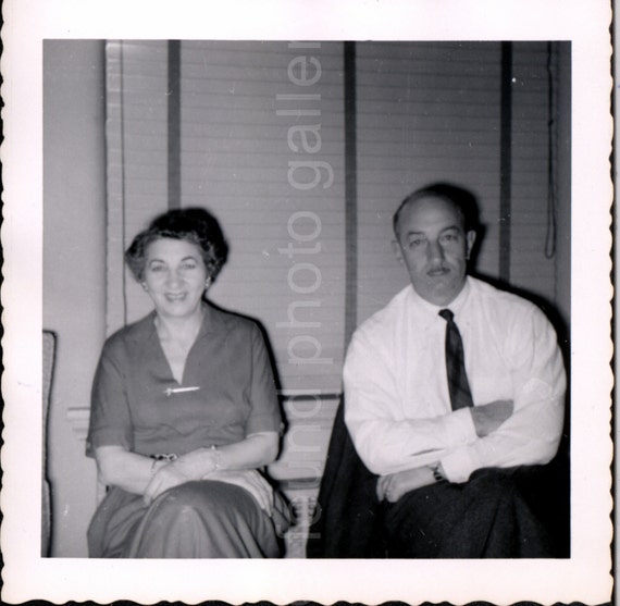 Vintage Photo Happy Couple Black and White Photo Found