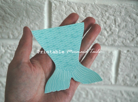 Mini Printable Paper Mermaid Tails US Letter Size Mermaid