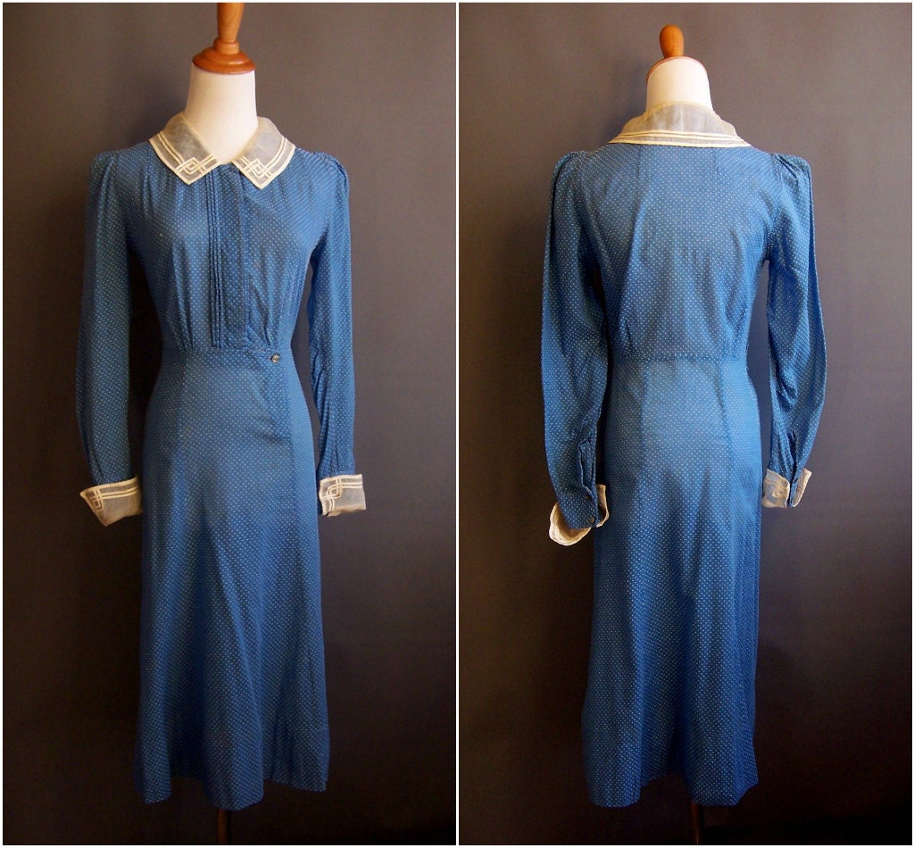 1930s dress 30s day dress great depression dust bowl 1930s day