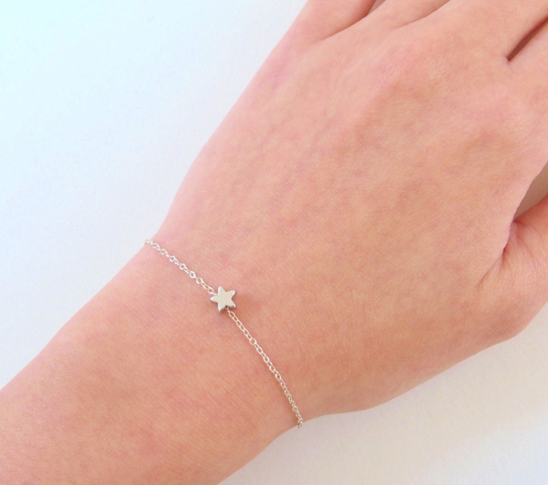 Silver Star Bracelet Tiny Star Bracelet Sterling Silver Star