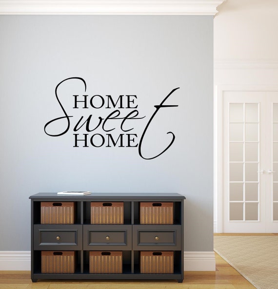 Home Sweet Home Wall Decal Vinyl Lettering by OZAVinylGraphics