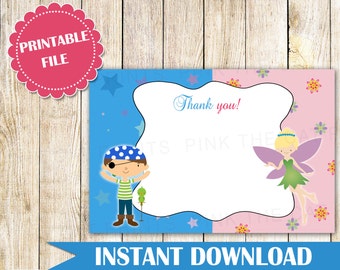 Printable Jungle Animals White Blank Thank you card Baby