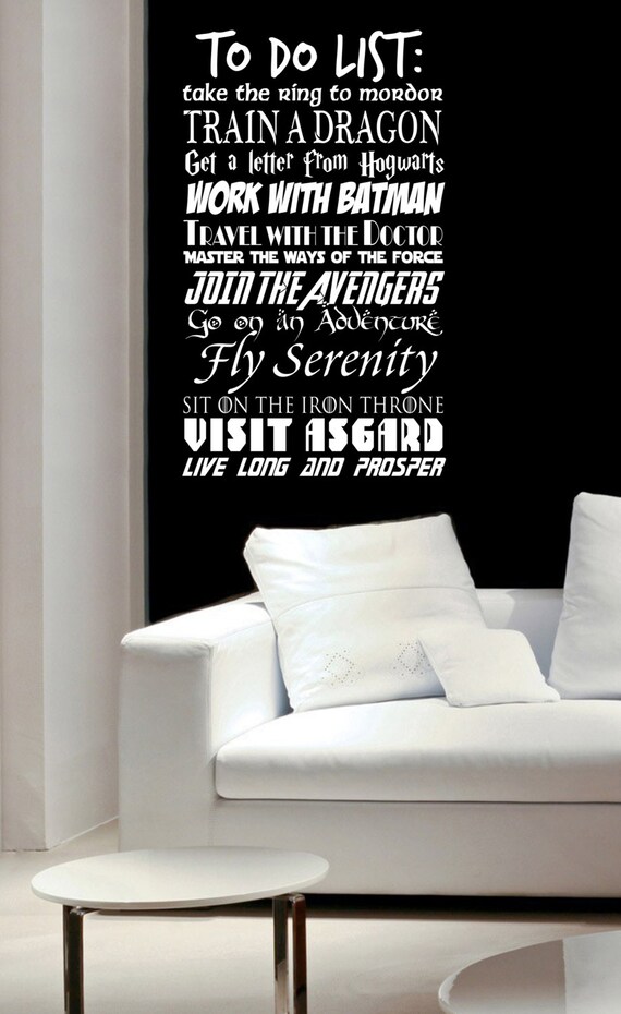 geek to do list wall decal customizable fantasy geekery geek to do list wall decal customizable fantasy geekery