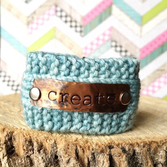 CREATE Custom Handstamped Bracelet Cuff by handmadeknitsbytracy
