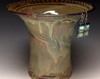 Ceramic Earring Holder - Waterfall Brown