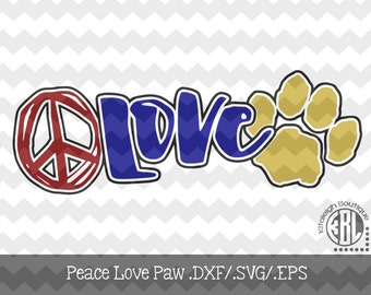 Download Peace love paws | Etsy