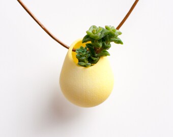 A Wearable Planter, No. 1, in Lemon Yellow