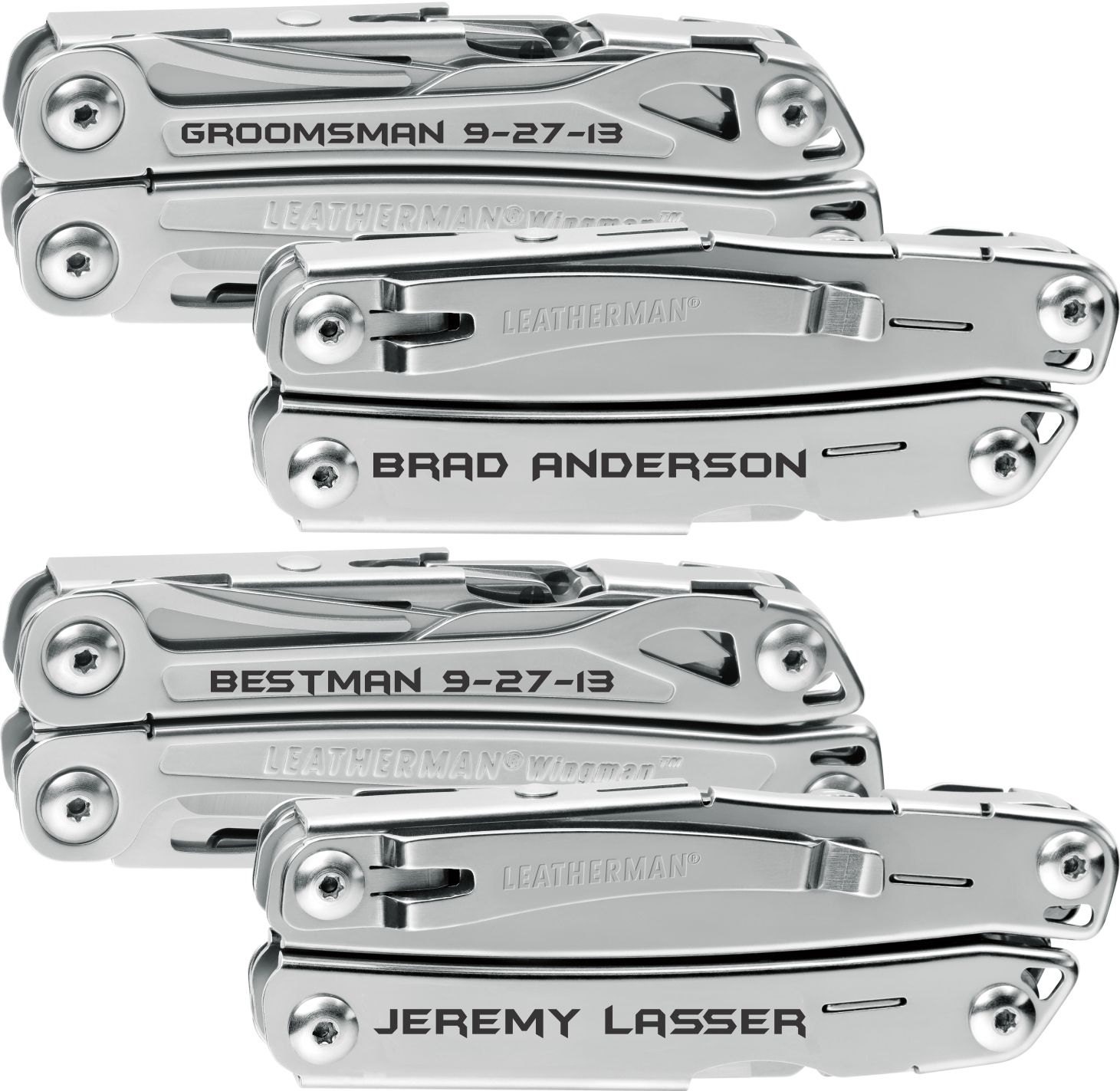 Engraved Leatherman Wingman Multi Tool Groomsman by lazerdesigns