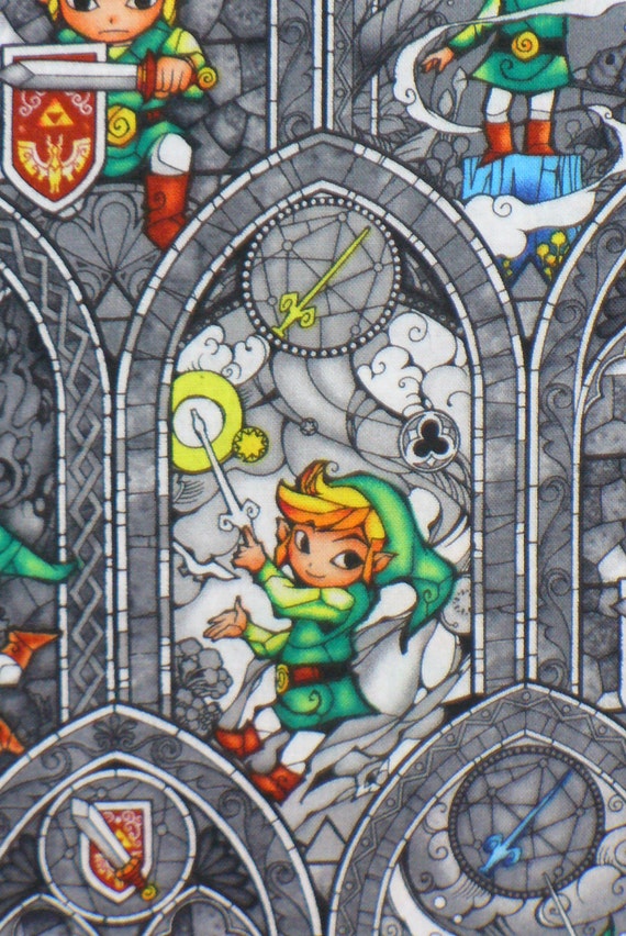 Legend of Zelda Sword Power Zelda Fabric by trinketsintheattic