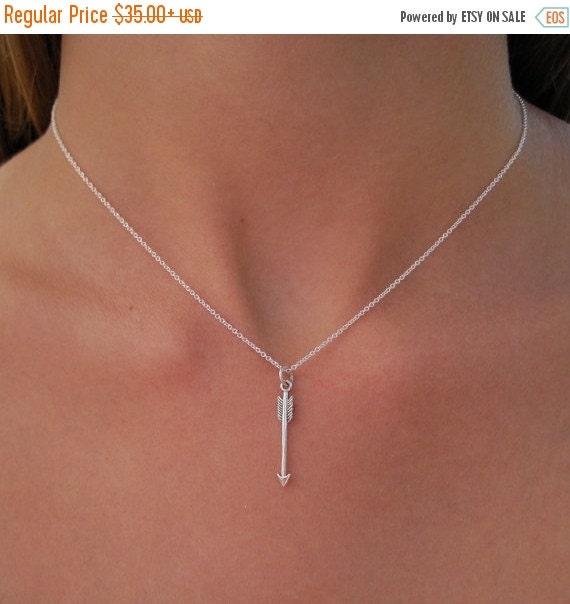Silver Arrow Necklace Arrow Pendant by