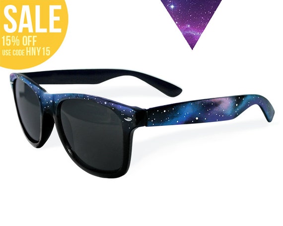 Dark Galaxy shades - Nebula Space Cosmic hand painted Wayfarer style sunglasses '80s retro