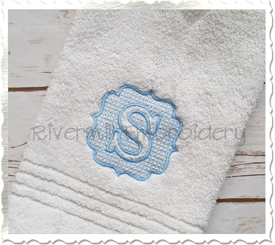 Embossed Machine Embroidery Monogram Alphabet 4x4 Size