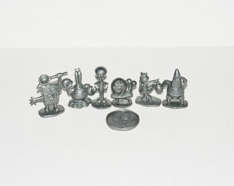 spongebob monopoly pieces metal or plastic