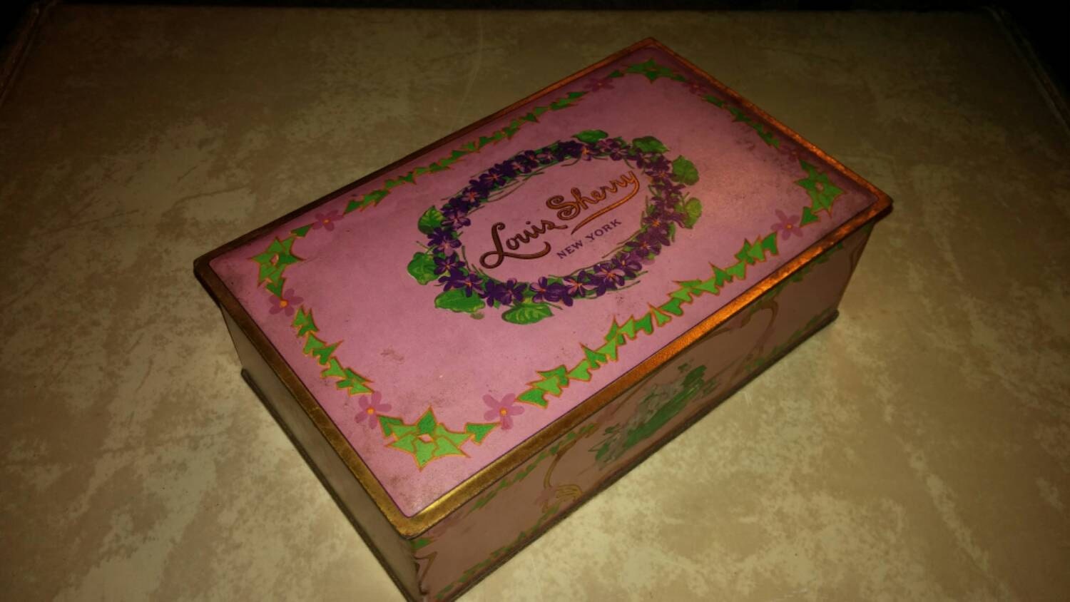 Candy Tin Tin Louis Sherry Tin Keepsake Box by APeaceofMyMind