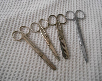 4 Vintage Scissors School Office Supply