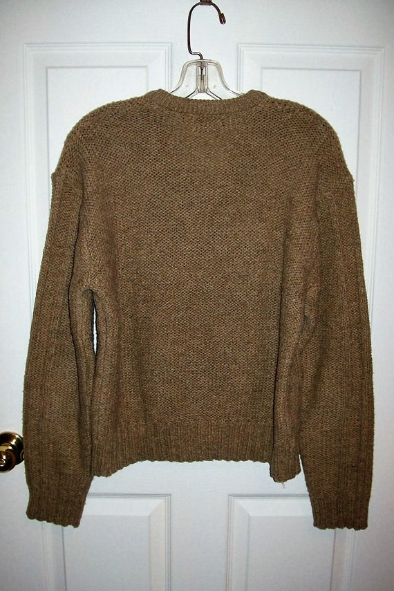 Vintage 1960s Men's Tan V Neck Sweater Christopher by
