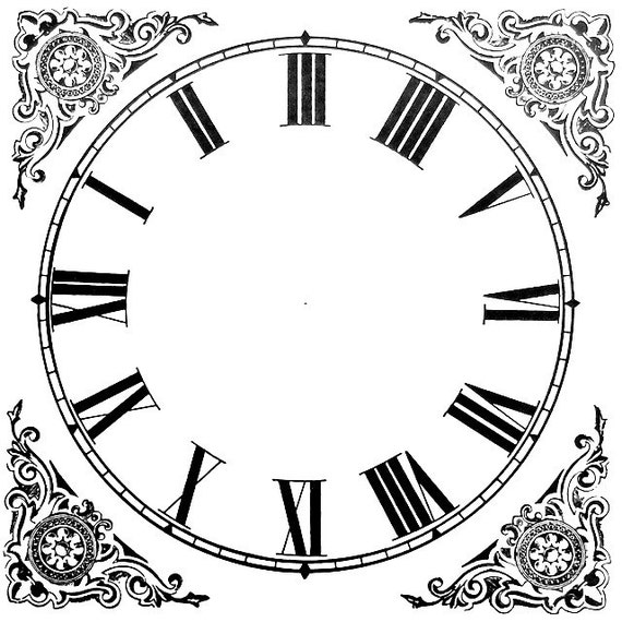 Items similar to 20 Paper Clock Faces, Vintage Ephemera, Craft Supply