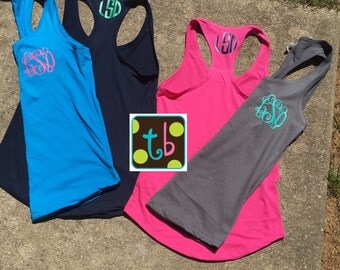 Personalized Monogram Racerback Tank Top