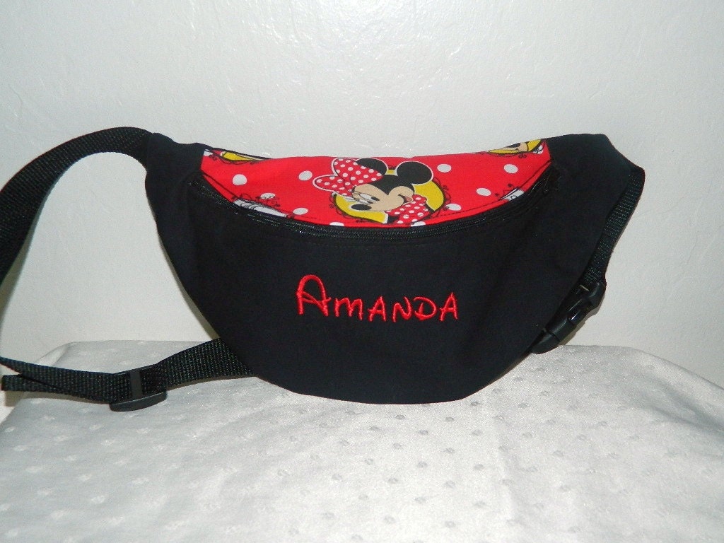 Disney Minnie Mouse Fanny Pack With or Without Embroidered