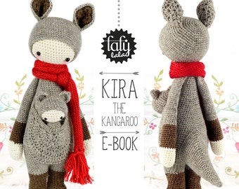 KIRA the kangaroo • lalylala crochet pattern / amigurumi