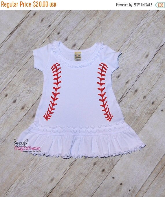 Baseball Dress Baby Baseball dress Toddler by CrazyCraftHeaven