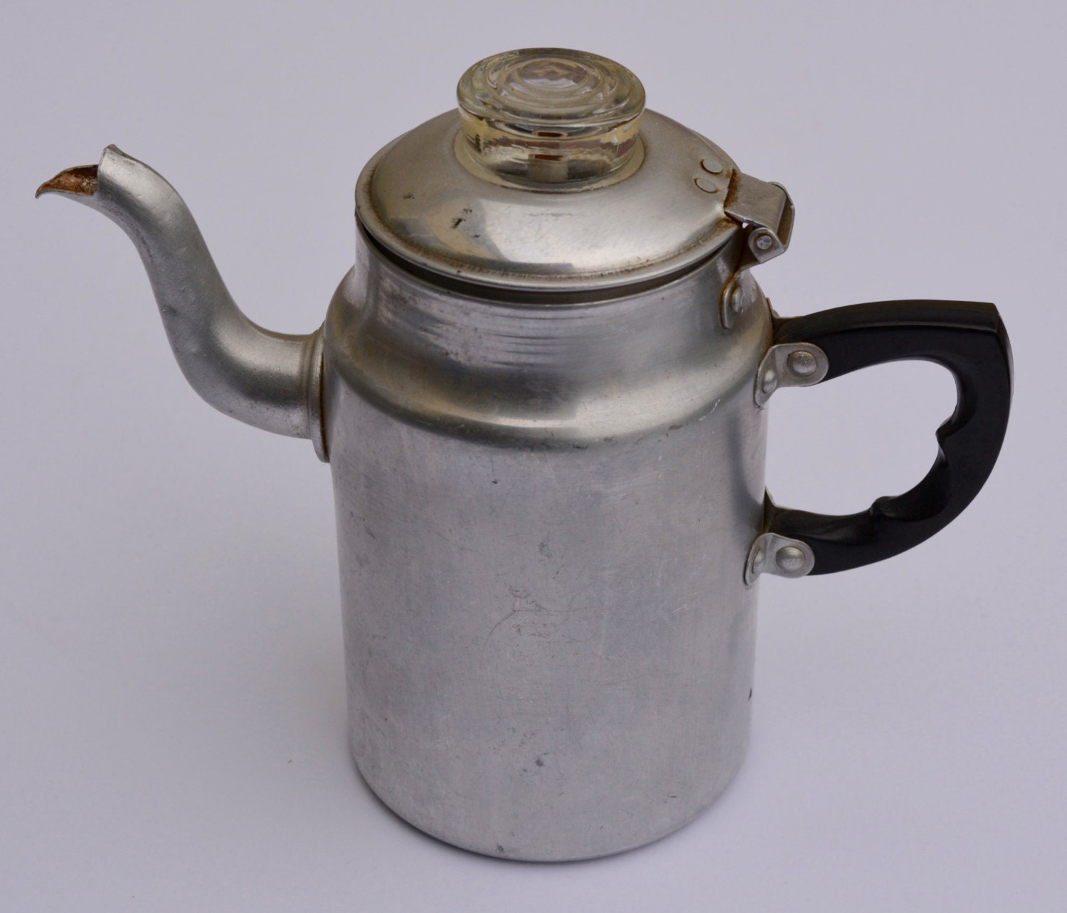 1950's Galvanised Steel Coffee Percolator Vintage by BiminiCricket