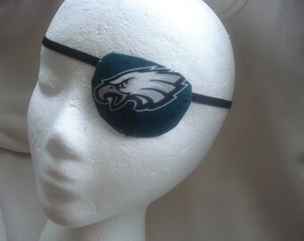 Adult unisex handcrafted Philadelphia Eagles eye patch/health beauty/sport eye patch/eye care/vision care/cataract aid/one size fits all