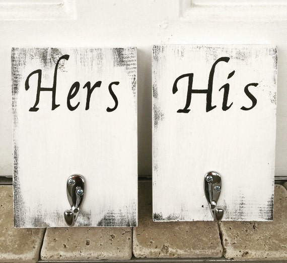 His and Hers Towel Hooks Reclaimed wood by AmbersWoodenBoutique