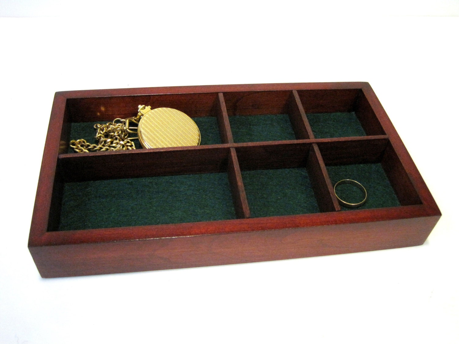 Small Jewelry Tray or Valet Tray Custom Removable Hardwood