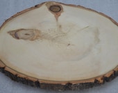 Rustic Lazy Susan hand Crafted with Aspen Tree slices, Log Rounds, with bark