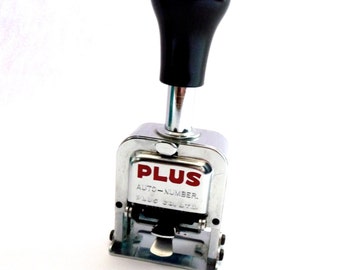 Plus Automatic Numbering Machine Hand Stamp