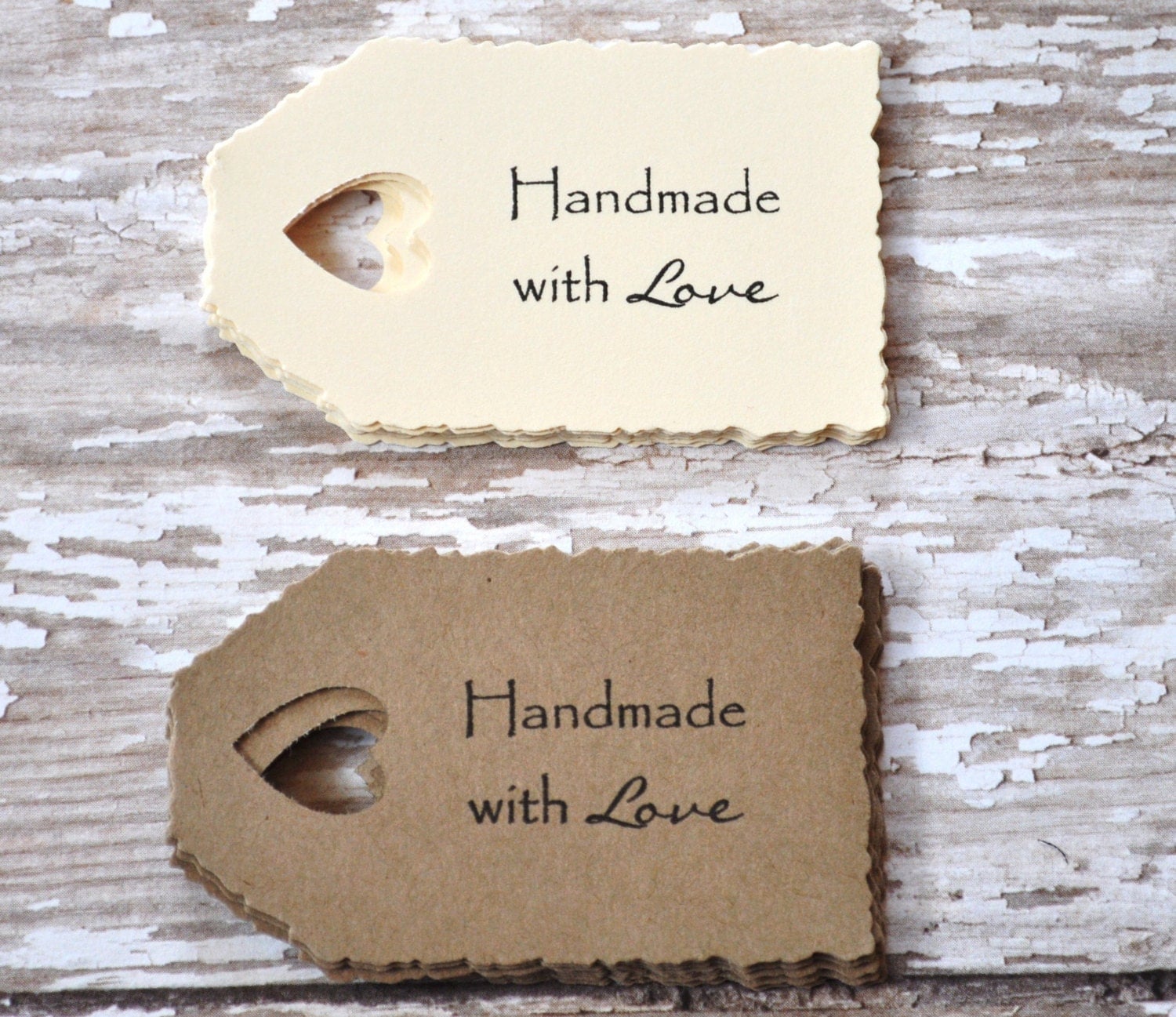 Handmade with love tags Handmade tags made by tags heart love
