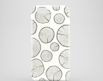 Tree trunks mobile phone case / iPhone 7, iPhone 7 Plus, iPhone SE, iPhone 6S, iPhone 6, iPhone 5S, iPhone 5 / illustrated forest phone case
