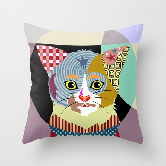 cat throw pillow covers