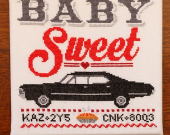 Baby Sweet Impala - Supernatural Cross Stitch Pattern - Digital PDF Downloadable Pattern