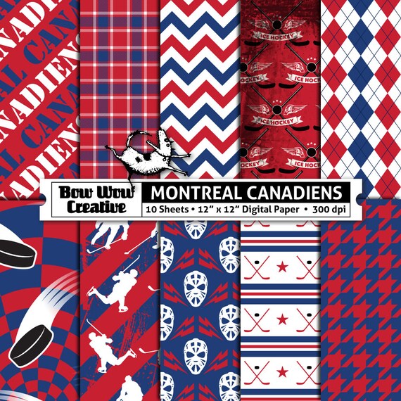 Pattern Paper Montreal | 10 montreal canadiens digital papers for scrapbooking Pattern Paper Montreal | 10 montreal canadiens digital papers for scrapbooking
