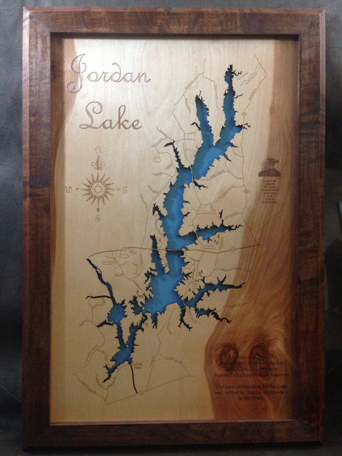 Wood Laser Cut Map Of Jordan Lake NC Topographical Engraved   Il Fullxfull.850366808 Ptoe 