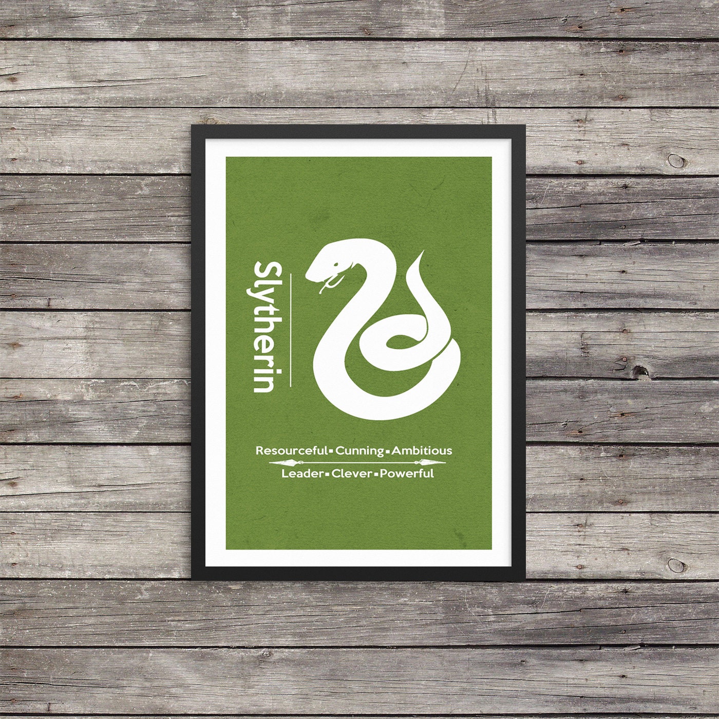 Slytherin Minimalist Poster House poster Harry Potter