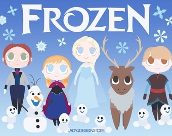 Snow Princess ClipArt, Frozen Clipart, Snow Princess Clip Art, Frozen Clip Art, Frozen Fever, Anna Disney, Elsa Disney
