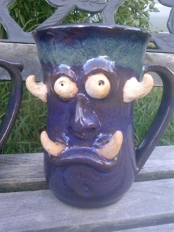 Monster Mugs by CactusfirePottery on Etsy