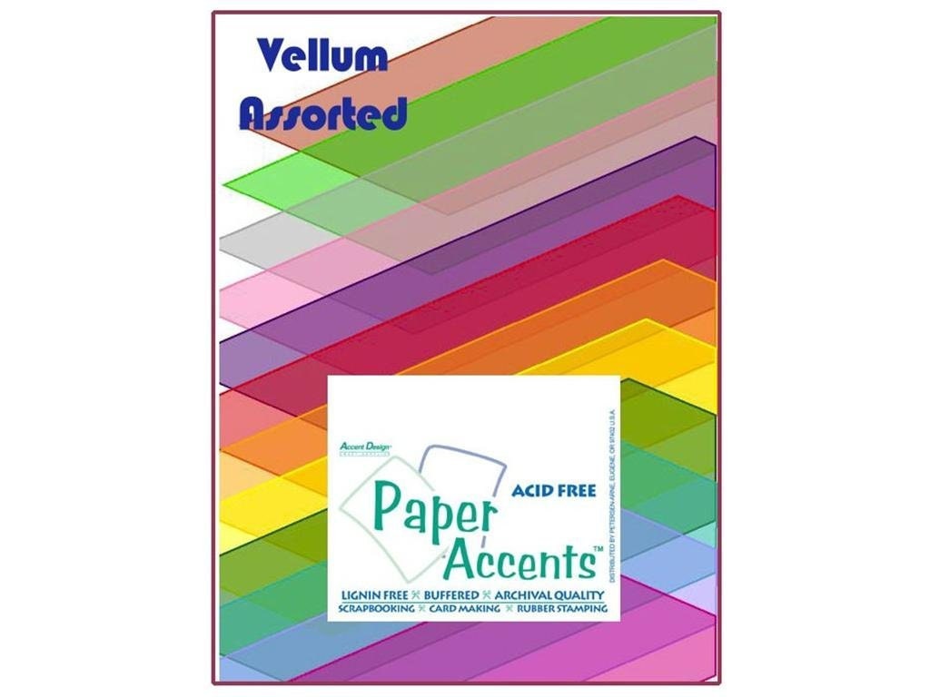 VELLUM TRANSLUCENT COLORS 25 pieces Letter Size 8.5